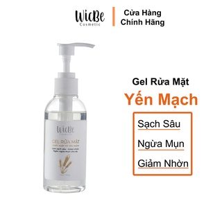 Sữa rửa mặt dạng gel Wicbe kiềm dầu kiểm soát nhờn ngăn ngừa mụn trắng da yến mạch