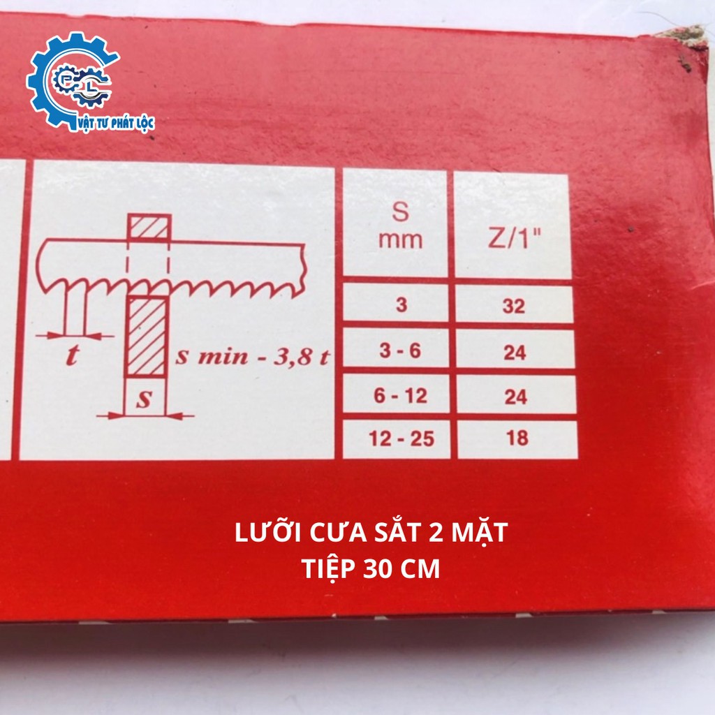 Lưỡi cưa sắt 2 mặt Tiệp 30cm