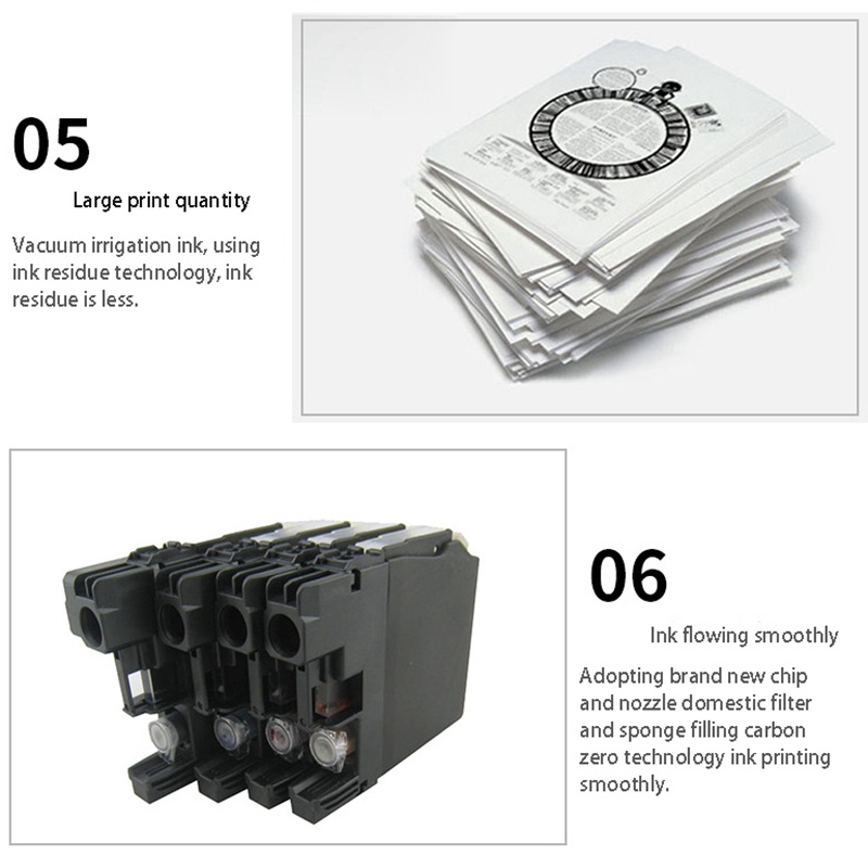 Bộ 4 hộp mực in dùng cho máy in Brother LC1280 LC1240 LC71 LC73 LC75 LC400 LC12