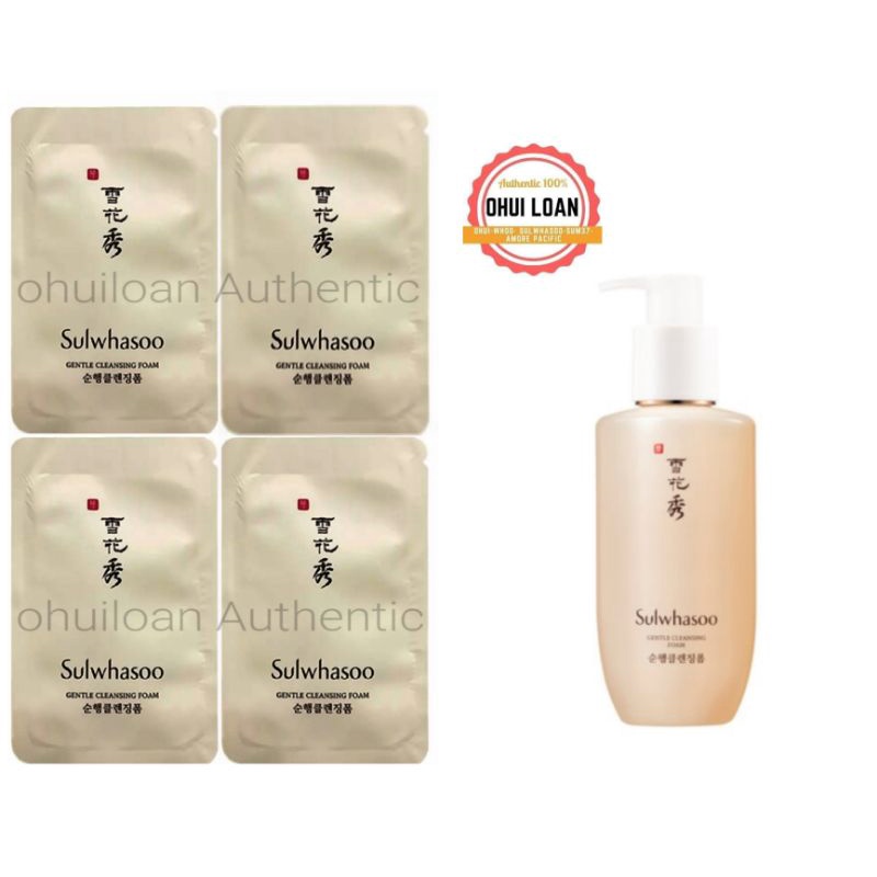 [ HOT ] Sửa rửa mặt dịu nhẹ làm sạch bụi bẩn tế bào chết sulwhasoo GENTLE  CLEANSING FOAM 3ML