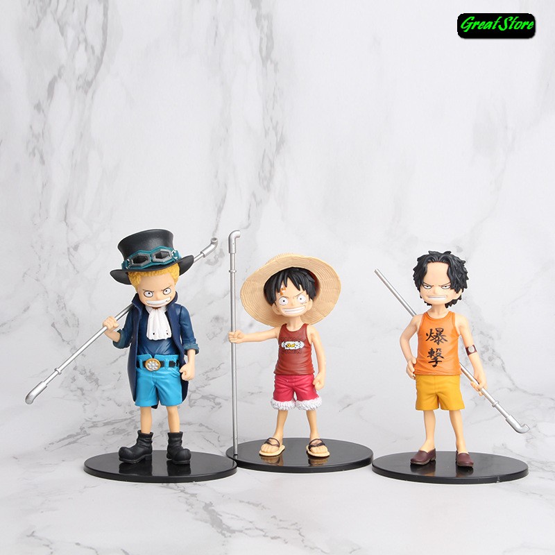 ( SẴN ) 5 MÔ HÌNH FIGURE ONE PIECE CHIBI Luffy, ACE, Zoro, Sanji , Sabo FIGURE