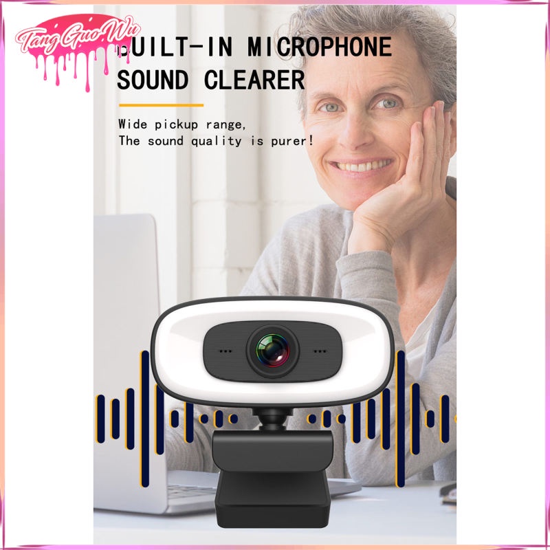 Webcam HD dùng cáp USB có micro điều chỉnh được với giá đỡ tripod cho cuộc họp để bàn máy tính tại nhà | BigBuy360 - bigbuy360.vn