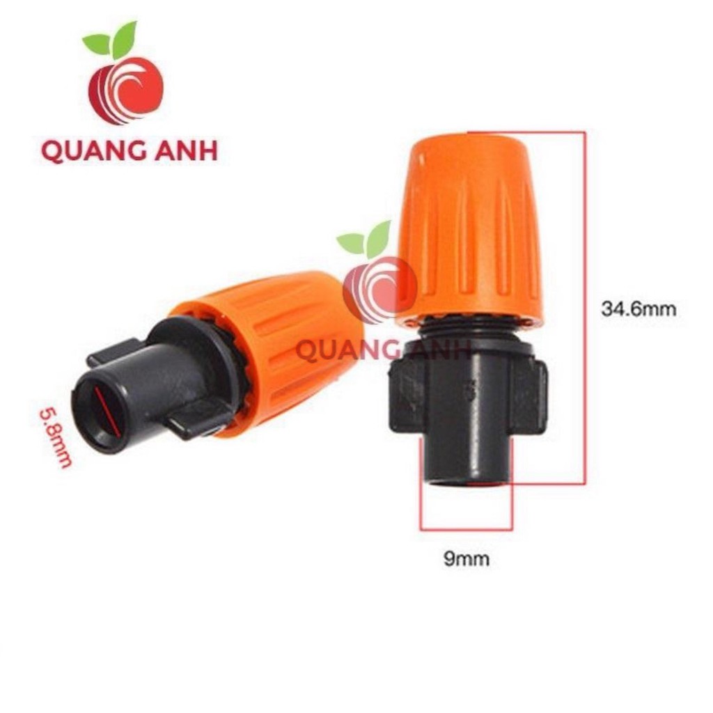 Béc Tưới Đầu Cam Phun Sương Nhựa Cao Cấp