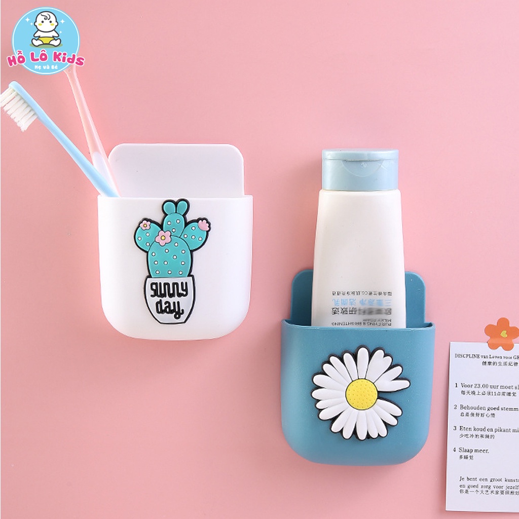 Hộp dán tường đựng điều khiển tivi, điều hòa, điện thoại có lỗ cắm sạc treo tường tiện lợi Hồ Lô Kids