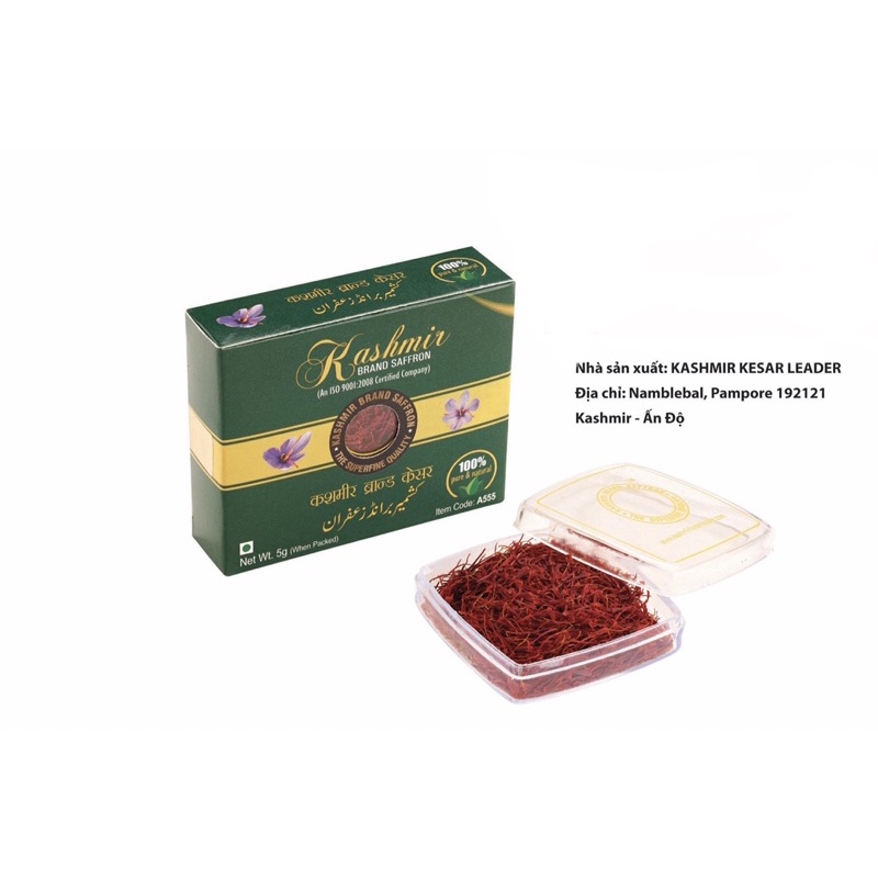 Kashmir Saffron Nhụy Hoa Nghệ Tây ( 5g, 1g, 0.5g, 0.25g )
