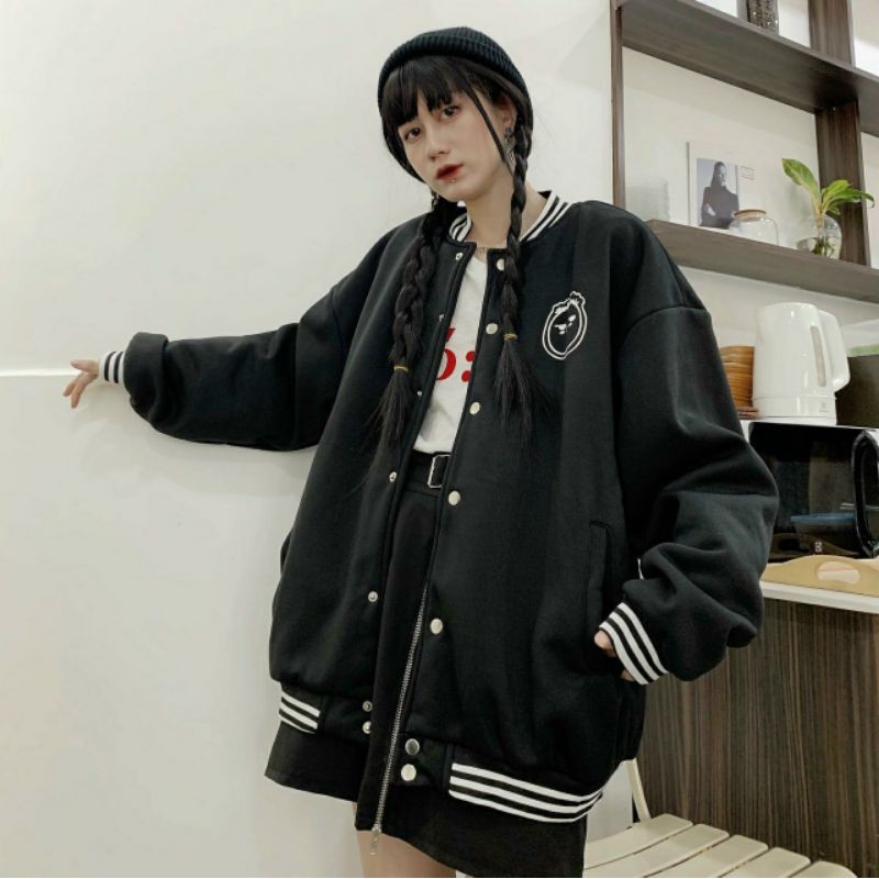 ÁO KHOÁC BOMBER JACKET FACE UNISEX (Ảnh thật)