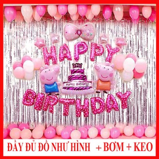 Trang Trí Sinh Nhật - Set Trang Trí Sinh Nhật (Kèm bơm + băng dính + ruy băng) T45