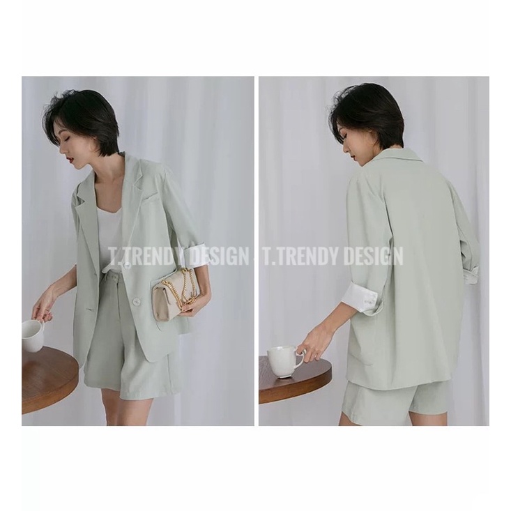 Áo Khoác Blazer Tay Lỡ Dáng Rộng Hàn Quốc Thời Trang Công Sở Xuân Hè , Áo Vest Nữ Khoác Ngoài Tay Lỡ 1 Lớp | BigBuy360 - bigbuy360.vn