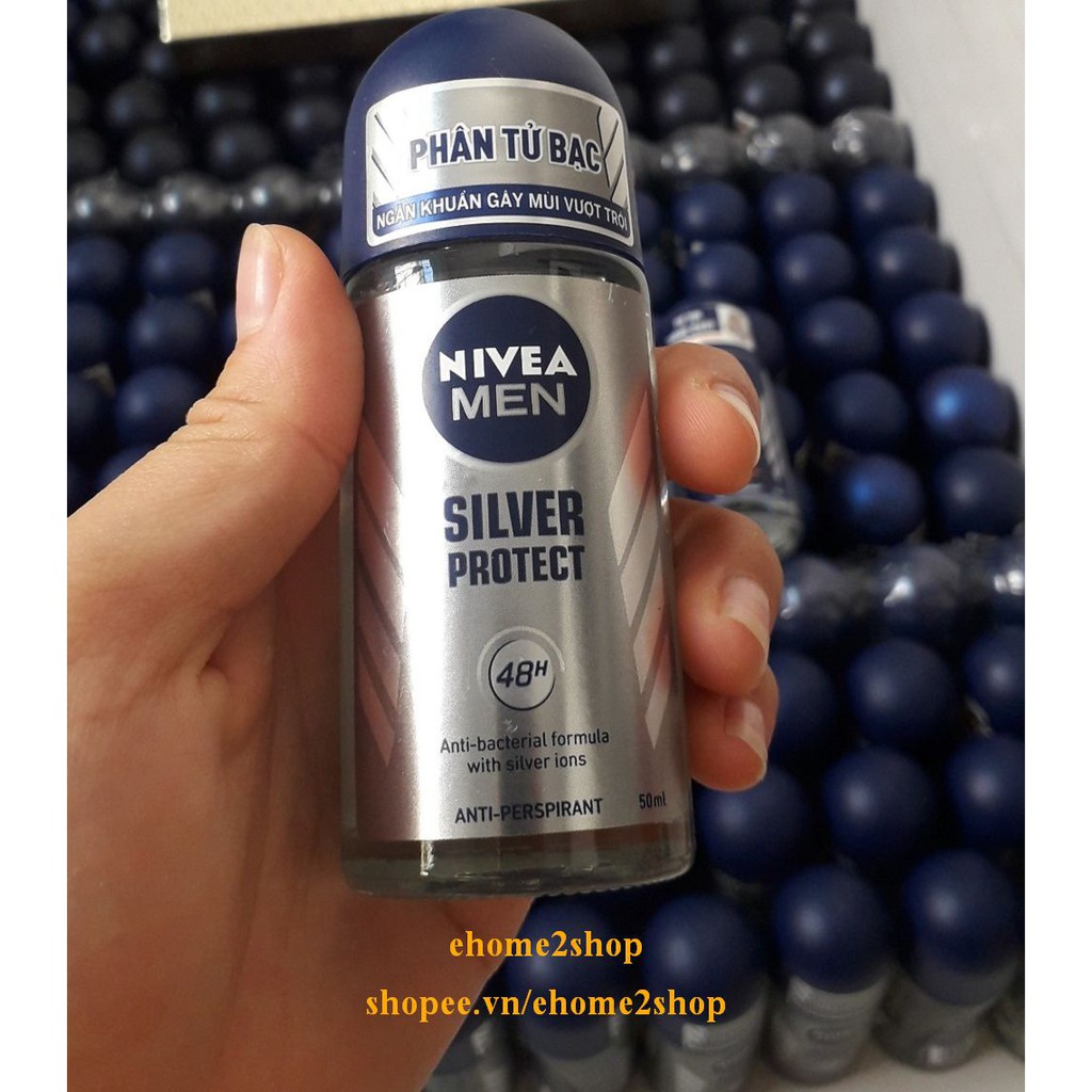 Lăn Khử Mùi Nivea Nam 50ml Phân Tử Bạc shopee.vn/ehome2shop.