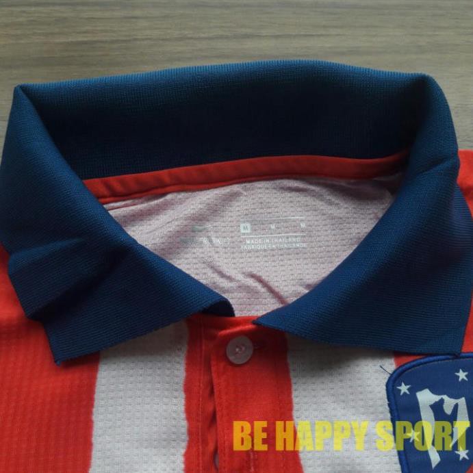 🏆 Quần Áo Đá Banh Đẹp Atletico Madrid Vải Gai Thái Cực Mát Full Logo - Áo Đấu Đẹp PP Bởi Be Happy Sport  ྃ