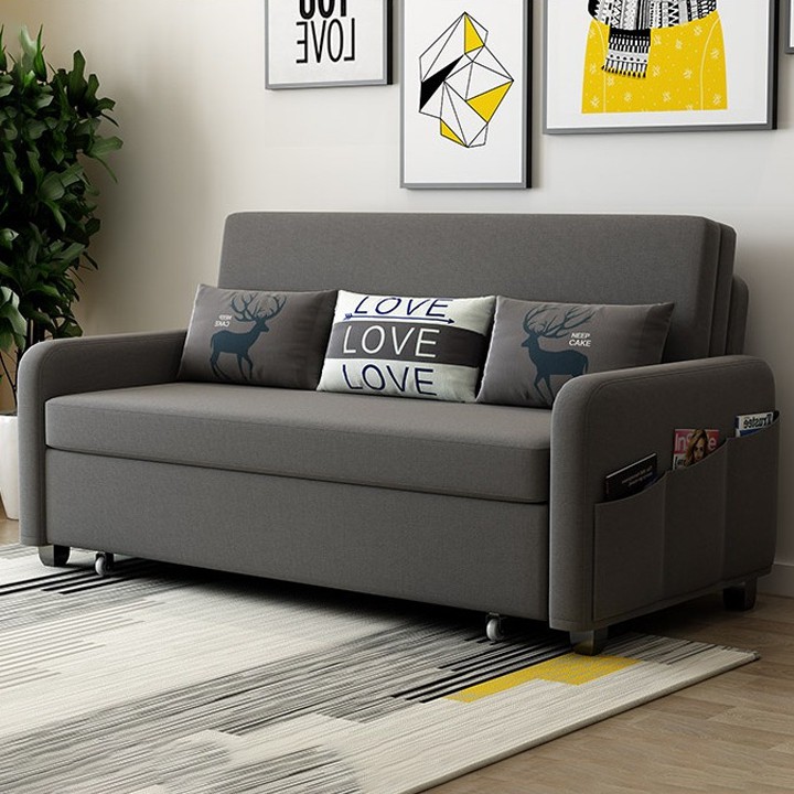Giường sofa gấp gọn, Giường đa năng gấp gọn có ngăn chứa đồ kiêm ghế sofa
