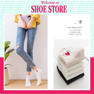 Tất nữ trái tim 💖freeship💖 vớ nữ cổ ngắn -tất hàn quốc