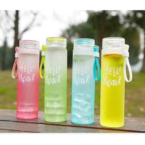 Bình thủy tinh Hello Master 480ML( có 4 màu)