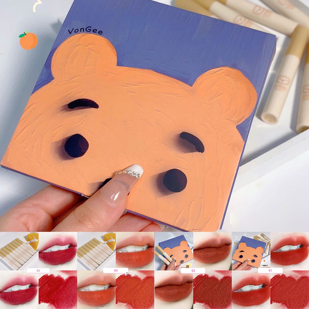 [Hàng mới về] Set 4 son môi chống nước trang điểm lâu trôi chất lượng cao
