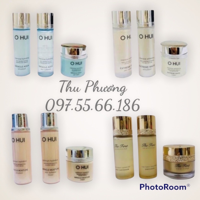 [ tách lẻ ] set dưỡng trắng da ohui  mini 3sp