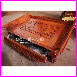 Khay trà cuốn thư gỗ hương cao cấp sang trọng