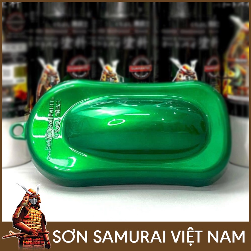 Chai sơn samurai màu xanh Candy đậm CD028 - Sơn xịt samurai màu xanh candy
