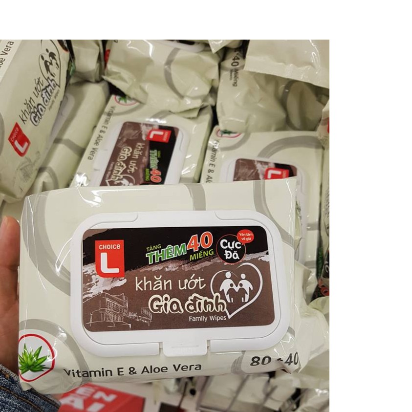 Khăn Giấy Ướt Lotte 120 Miếng