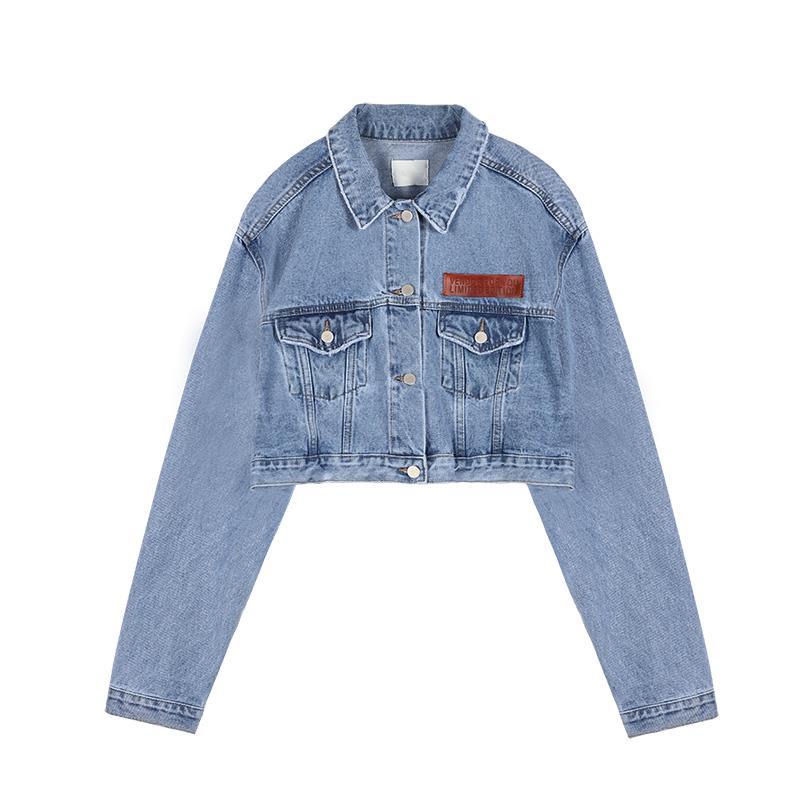 Áo khoác denim tay dài dáng rộng thiết kế mới thời trang xuân thu 2021 dành cho nữ | BigBuy360 - bigbuy360.vn