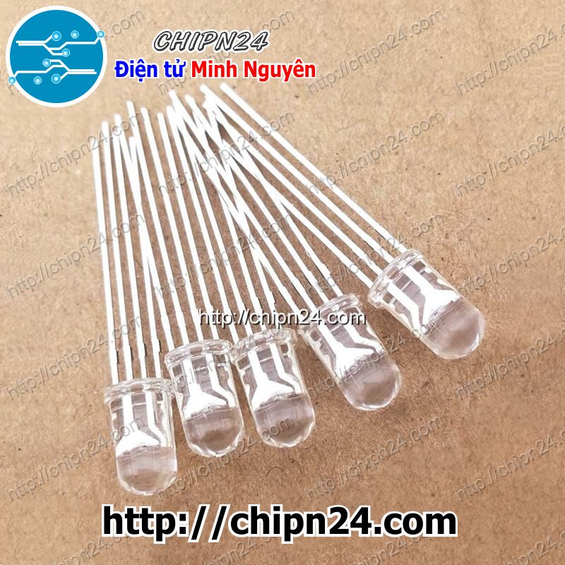 [10 CON] (TK1) Led 5mm TRONG 7 Màu RGB 4 chân A chung