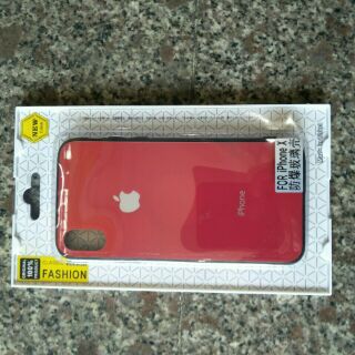 Ốp lưng kính viền dẻo cho IPhone X - Đủ màu