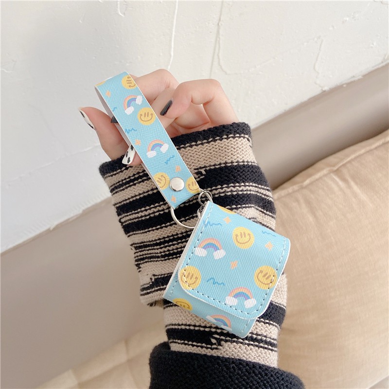 Vỏ đựng bảo vệ phối họa tiết mặt cười và cầu vồng dễ thương cho hộp sạc tai nghe AirPods Pro Airpods 1/2 | BigBuy360 - bigbuy360.vn
