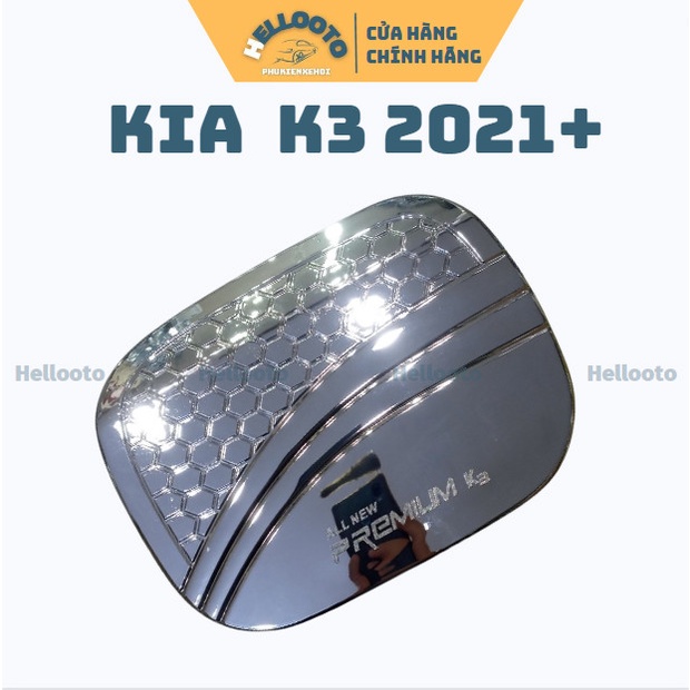 Ốp Nắp Bình Xăng Xe Kia K3 2021 2022 Mạ Crom Cao Cấp chống xước làm đẹp xe
