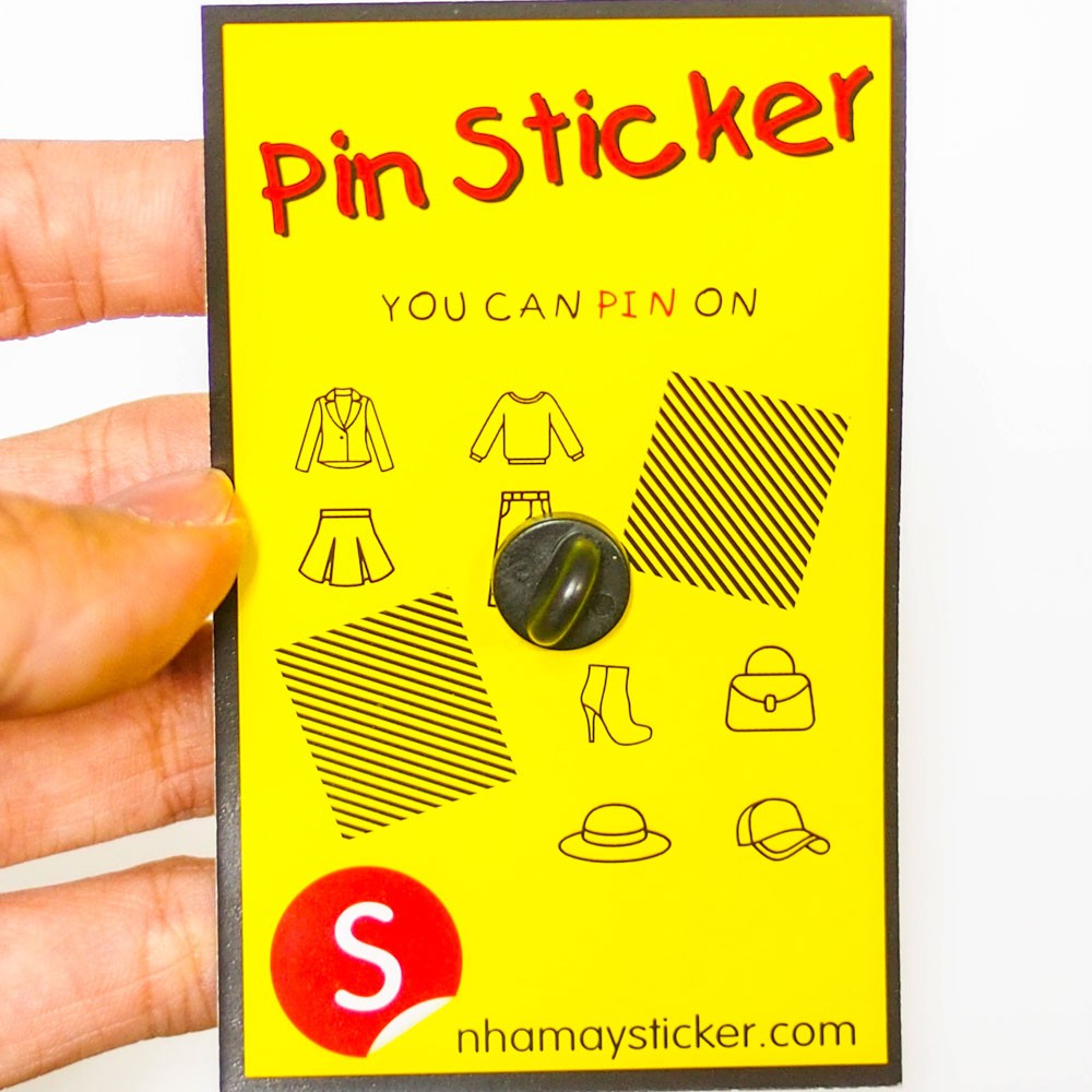 Pin sticker ghim cài áo Sticker Factory - Chủ đề Bể cá vàng