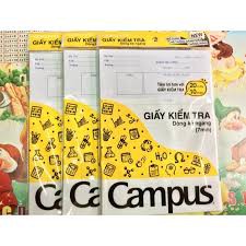 Giấy Kiểm Tra Cấp 2 Cấp 3 Campus, Hồng Hà Hàng Công Ty Chuẩn