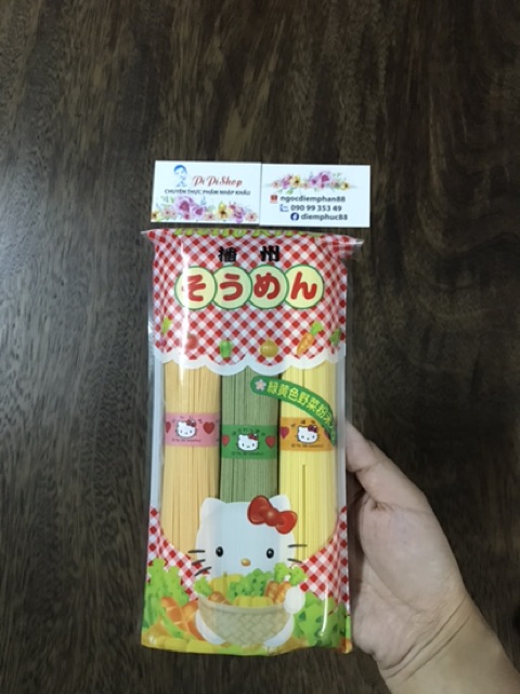 Mì Somen Rau Củ Hello Kitty Nhật Bản cho bé 9M+ (300gram)