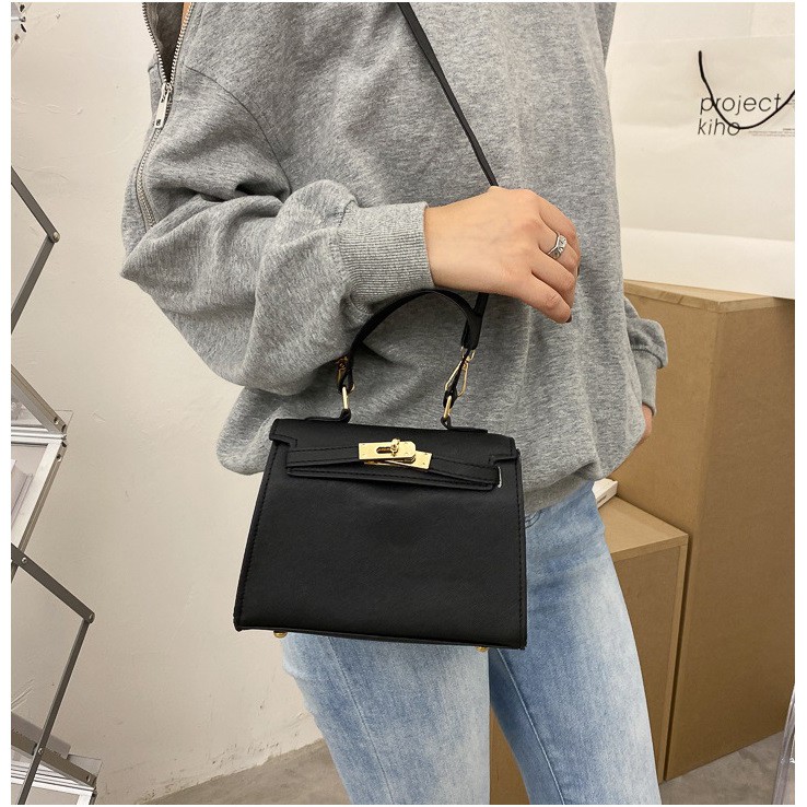 Túi xách nữ HM kelly  vân da xước thời trang size 19 túi đeo chéo TX30 | BigBuy360 - bigbuy360.vn