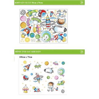 Decal dán tường Phi hành gia