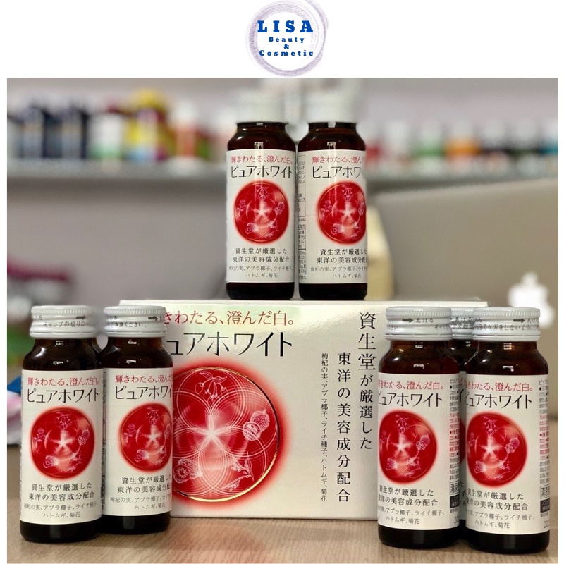 Collagen Trắng Da, Chống Oxy hóa Collagen Shiseido Pure White Hộp 10 Lọ Nhật Bản.