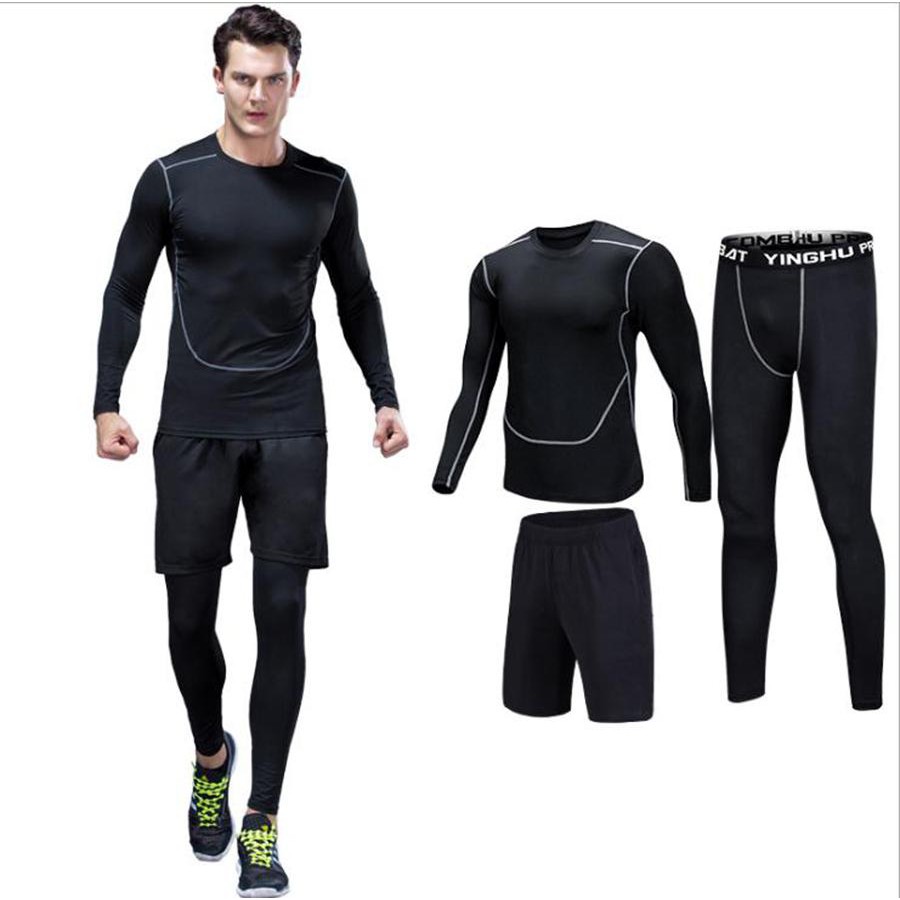 Bộ Quần Áo giữ nhiệt Legging Nam - Quần Áo Giữ Nhiệt 3 trong 1 Đen Full