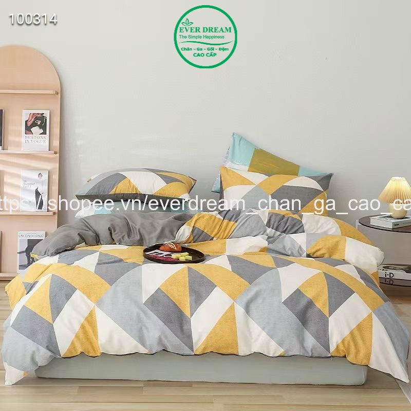Sét Ga Gối kèm Vỏ Chăn EverDream 178 Nhập Khẩu, 100% cotton living nhập khẩu, đủ mọi kích thước