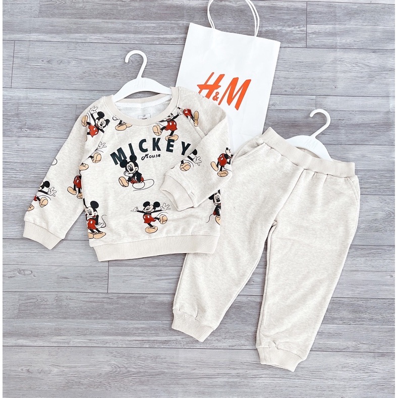 Set nỉ da cá H@M xuất cho bé