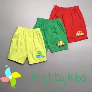 Quần bé trai Set quần đùi cotton cho bé thêu ô tô Pretty Kibo xuất dư - Misolkids
