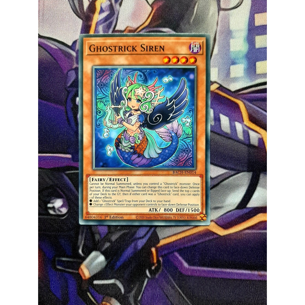 [ ĐỖ LẠC SHOP ] Thẻ Bài Yugioh MONSTER Ghostrick Siren - BACH-EN014 - Common 1st Edition