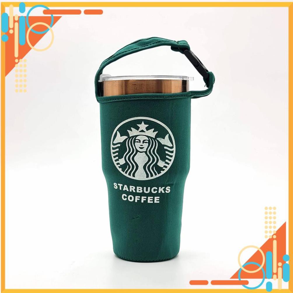 Bình Nước Cafe STARBUCKS Giữ Nhiệt 24h inox 304 Tặng Kèm Túi Xách