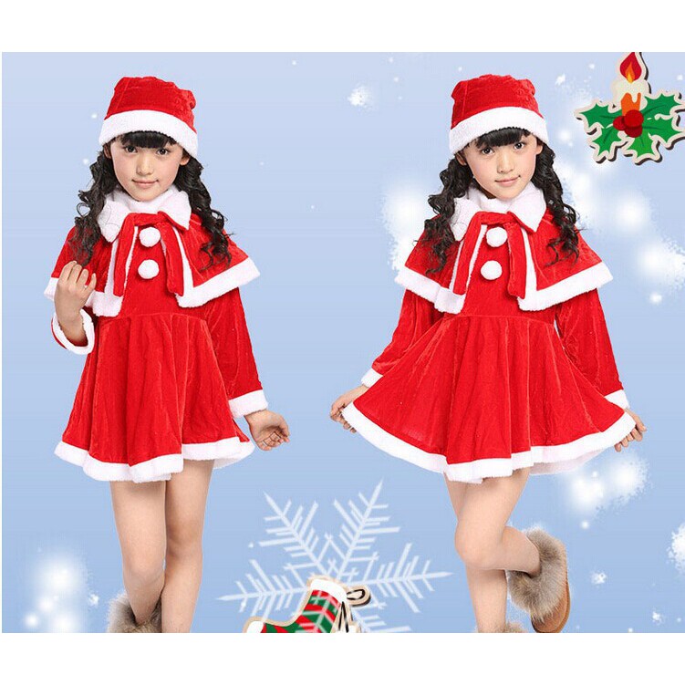 Bộ đồ hóa trang noel nhung xinh xắn cho bé