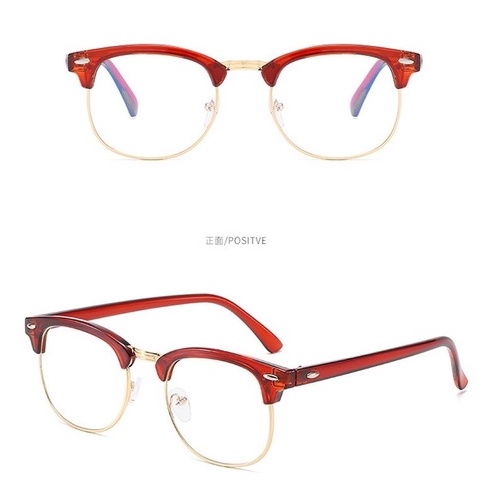 Kính cận gọng vuông lớn phong cách retro mới cho nam nữ 0~6 độ
