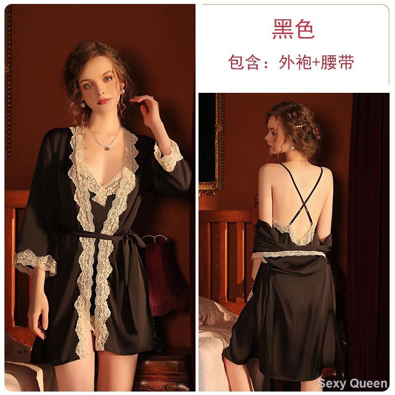 Áo Choàng Ngủ Lụa Tay Dài Gợi Cảm Cho Nữ 893ready Sale