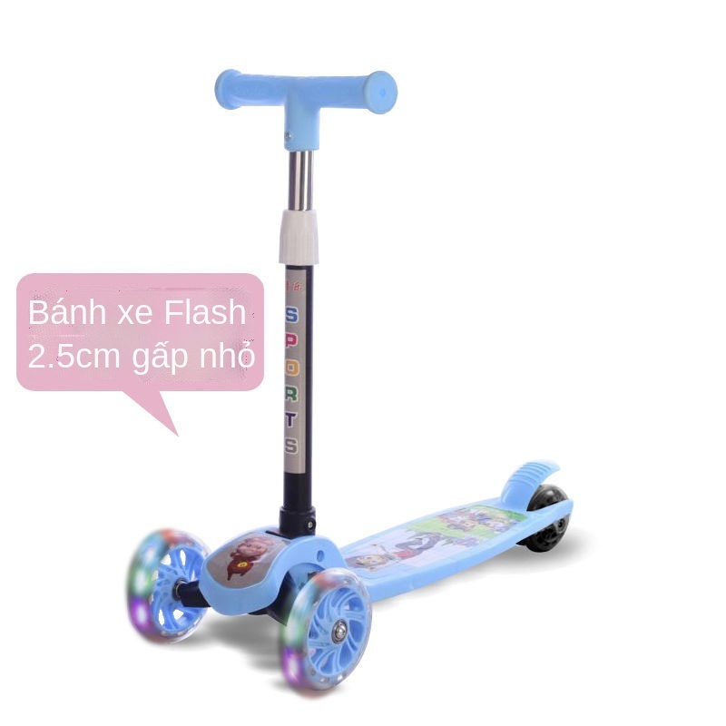 ◐Scooter trẻ em 2-3-5-12 tuổi xe scooter ba bánh bé trai và bé gái một chân có mái chèo trượt băng xe ba bánh