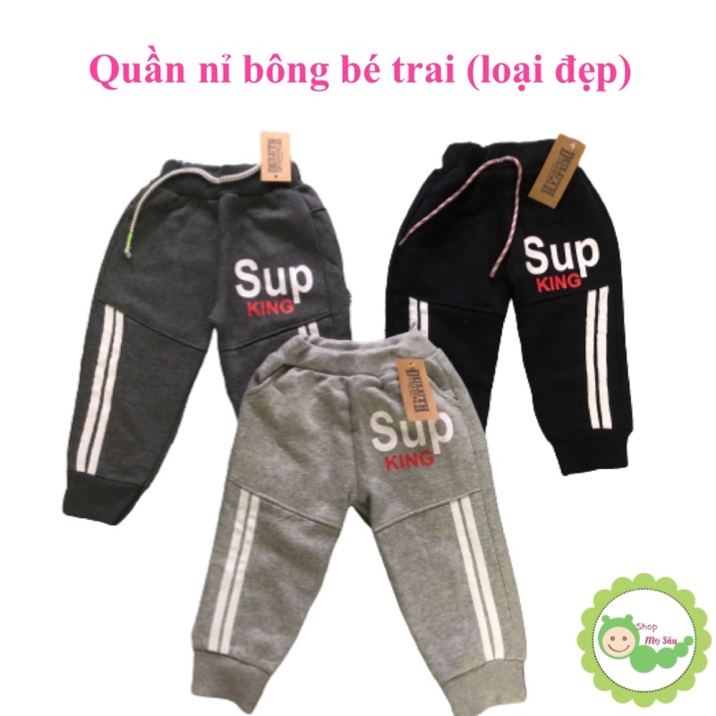 {Loại dày ấm} Quần nỉ bông bé trai size 10-13kg (hàng bán shop) -M225