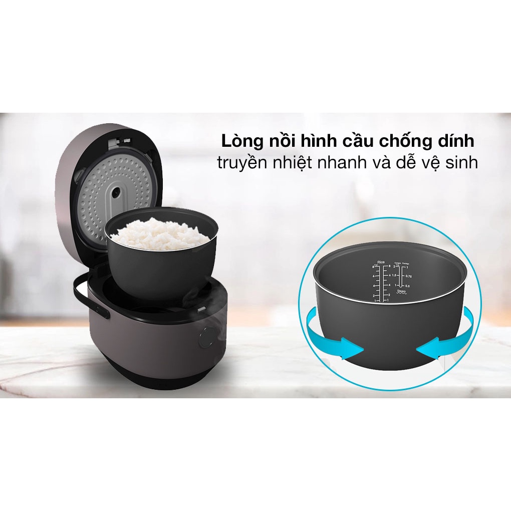 [Chính Hãng] Nồi cơm điện tử 1.8 lít Casper CD-18RC01, Thương Hiệu Thái Lan, Lỗi 1 đổi 1