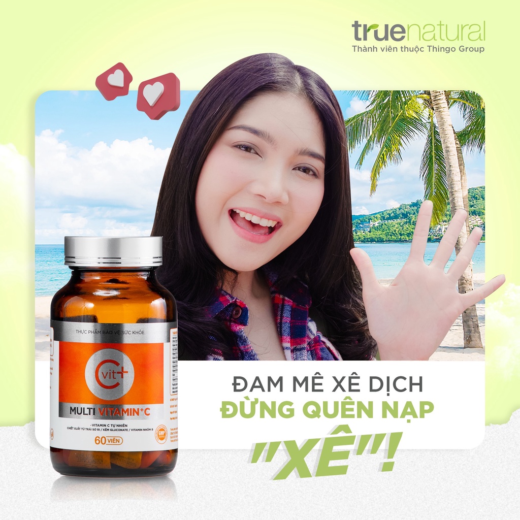 Viên Uống Vitamin C Trái Cây True Natural
