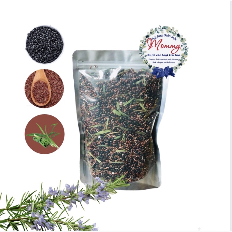 Trà gạo lứt huyết rồng, đậu đen xanh lòng rang sẵn gói 1kg