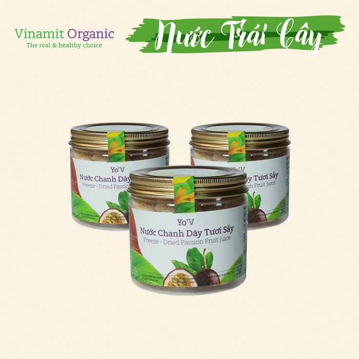 Combo 2 Nước Chanh Dây Tươi Sấy Dạng Viên Yo'V Vinamit Chanh Dây Thật Hương Vị Thật