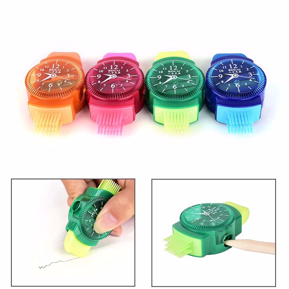 Đồ Chuốt Bút Chì 3 Trong 1 Hình Đồng Hồ Đeo Tay Norman Dễ Thương Sáng Tạo Kèm Gôm Tẩy Và Cọ Cho Trẻ Em