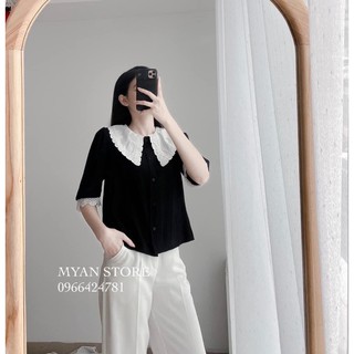 Bộ áo sơmi nữ chất đũi quần ống rộng HERA Shop [ảnh thật ở cuối]